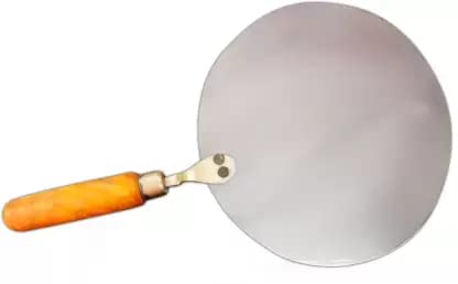 Sonanshi Sonanshi Silver Dosa Tawa Pure Iron with Wooden Handle Especially Designed for Dosa/Uttpam/South Indian Dishes (10 Inch Dia)  - Image 2