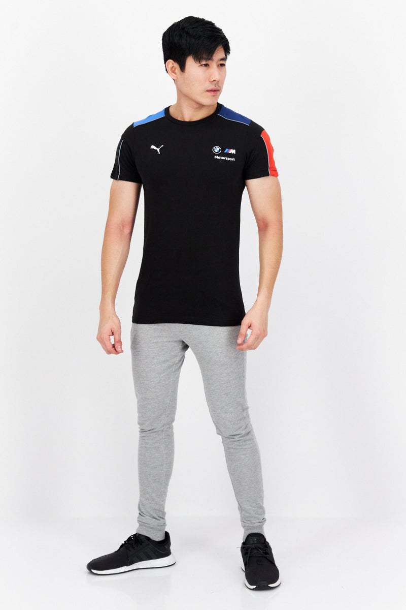 PUMA تي شيرت تدريب رياضي للرجال بشعار العلامة التجارية، مجموعة سوداء - Image 3