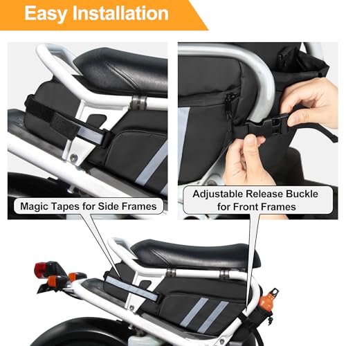HODRANT Waterproof Under Seat Bag Compatible with Honda Ruckus 2010-2024 Scooter, Cling to Side Frame Box Scooter Under Seat Storage Organizer with Shoulder Strap for Motorcycle Accessories, Bag Only - Image 5