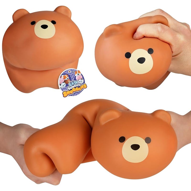 The Orb Factory ORB Easy Sqweezy Snugglies Jumbo Squishy Bear - Stretch, Squeeze, Snuggle This Big, Fun, Slow Rising and Extra Soft Toy Pet Bear for Stress Relief - Stretchy and Squishy Fidget Toy for Kids and Adults - Image 1