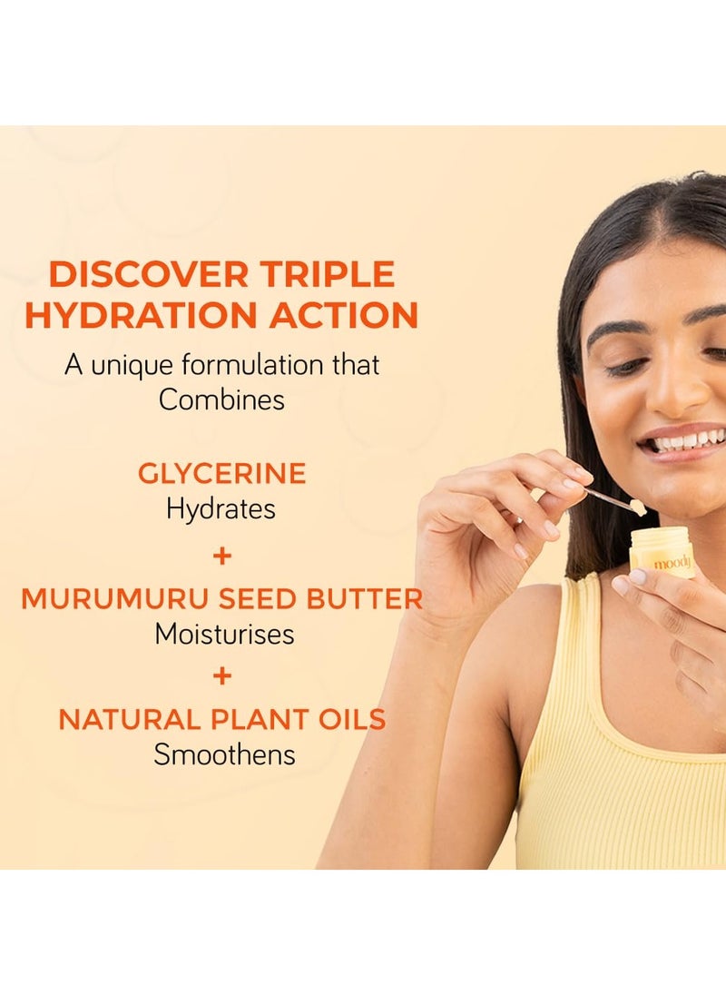 Moody Vitamin C Lip Sleeping Mask for Overnight Hydration & Repair of Chapped Lips | Enriched with Murumuru Butter, Aloe & Hyaluronic Acid | With 24 Hrs Moisturization - 100% Vegan (12gm)  - Image 3
