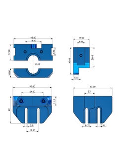Y&D E3D V6 Volcano Compatible Multi-Mount All Metal Mount Fixed Blocks for Hotend CR10S Ender-3 PRO Ender 5  - Image 4