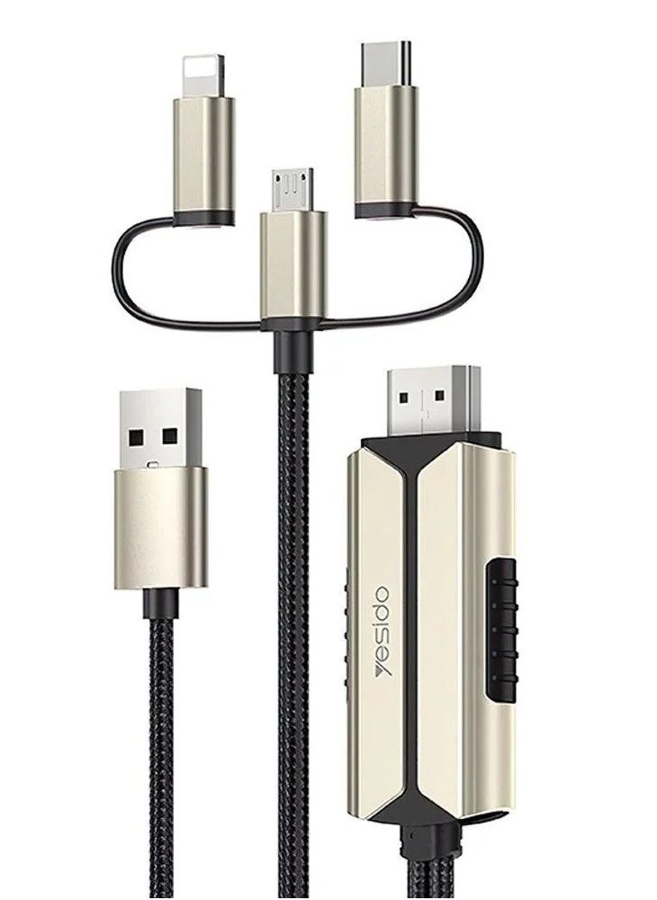 Yesido - Lightning to HDMI Cable 2m HM14 to Type C - Image 1