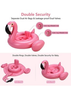 TOMSHOO Baby Pool Float with Canopy Baby Swim Float Inflatable Swimming Ring with Adjustable Sun Protection Canopy Toddler Floaties with Seat and Handle Water Toys for Age 6-36 Months  - Image 3