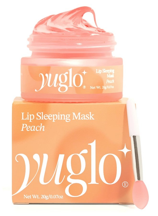 YUGLO Moisture & Collagen Booster Lip Sleeping Mask - Treatment to Restore, Hydrate & Plump Dry Chapped Lips - Peach - Image 1