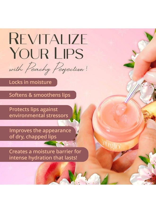 YUGLO Moisture & Collagen Booster Lip Sleeping Mask - Treatment to Restore, Hydrate & Plump Dry Chapped Lips - Peach - Image 4