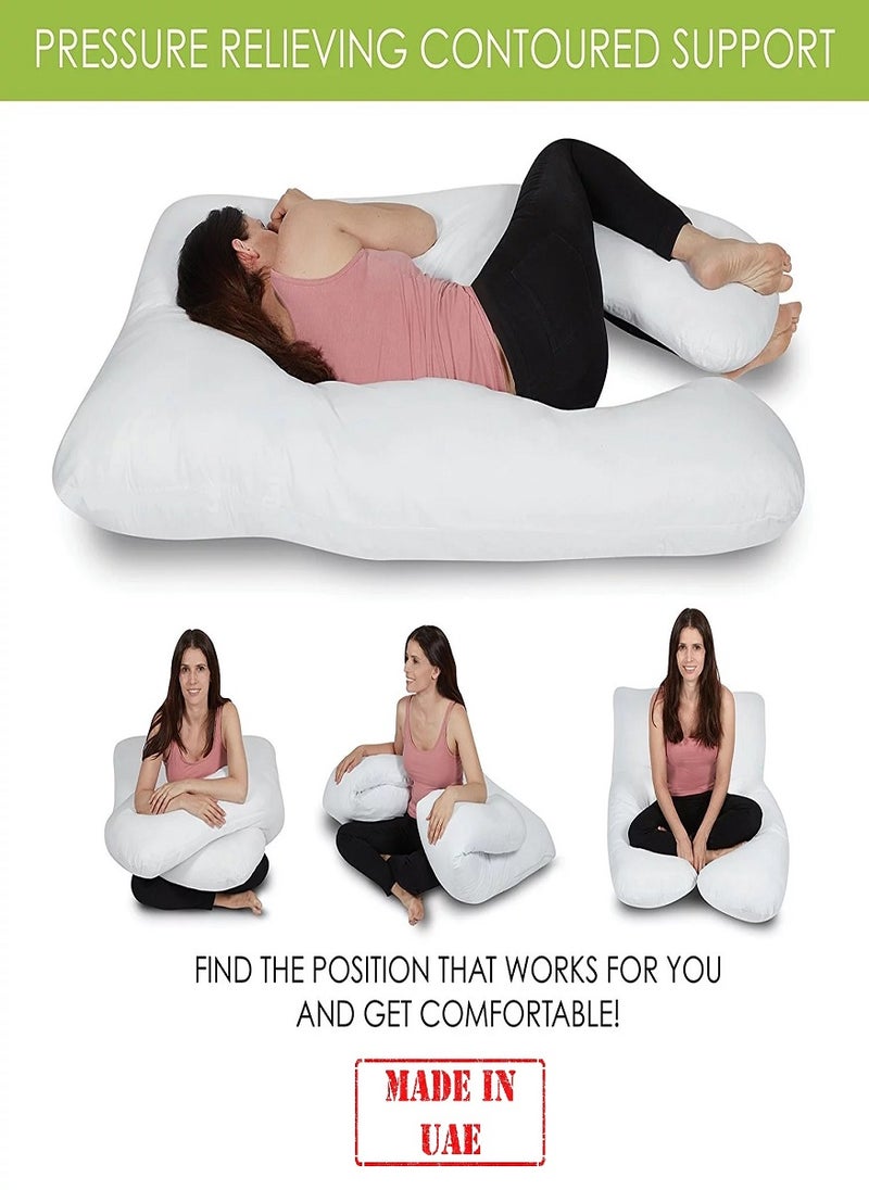 بلوبيري وسادة حمل على شكل حرف U، جودة فائقة، وسادة أمومة، دعم كامل للجسم 130×70 سم - Image 5