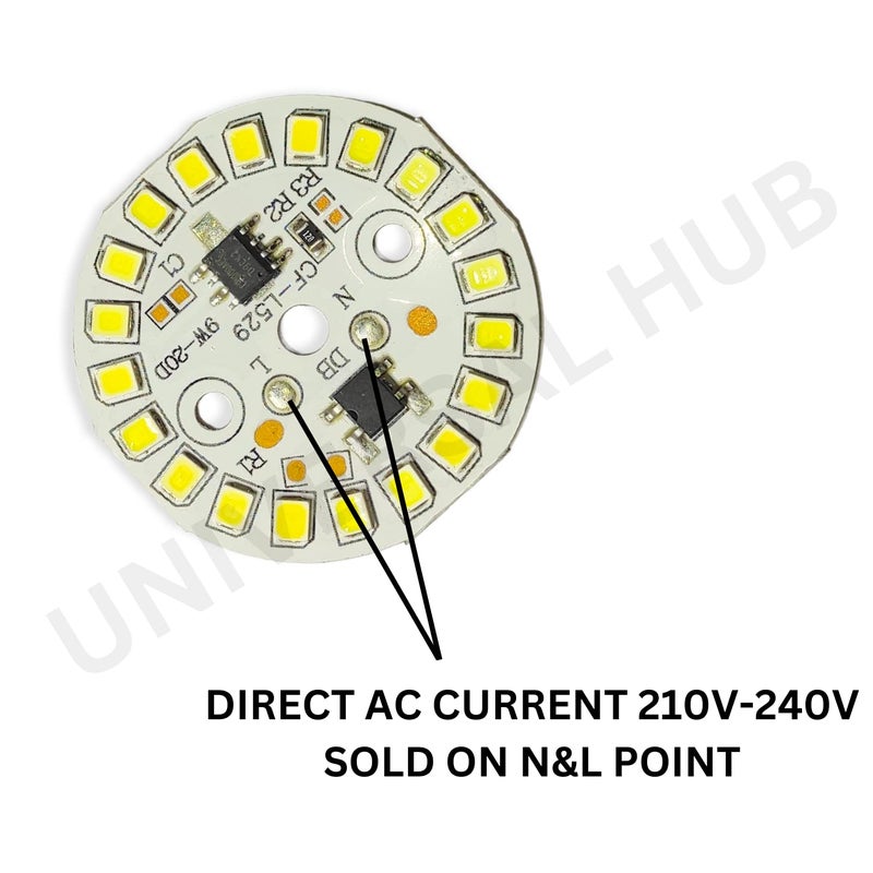 UNIVERSAL HUB 9 واط DOB ضوء LED عالي السطوع مباشر على اللوحة (أبيض بارد) - Image 3
