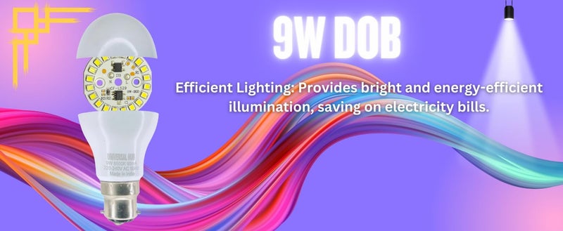 UNIVERSAL HUB 9 واط DOB ضوء LED عالي السطوع مباشر على اللوحة (أبيض بارد) - Image 4