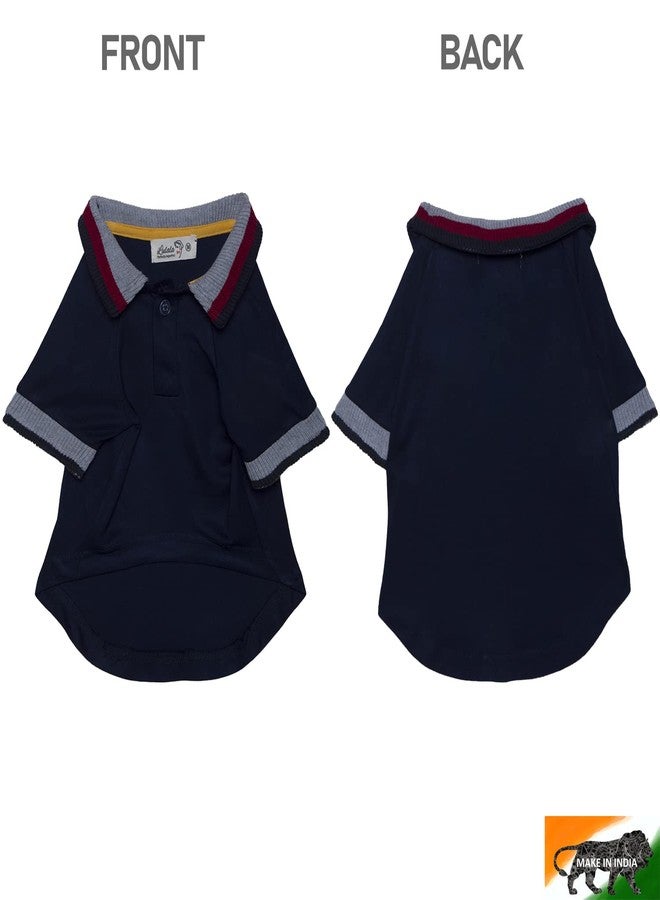 Lulala Dog Shirt Soft Pet Clothes Breathable Puppy Apparel Dog Blank T-Shirt for Dogs and Other Pets(12Inch,Navy Blue) - Image 1