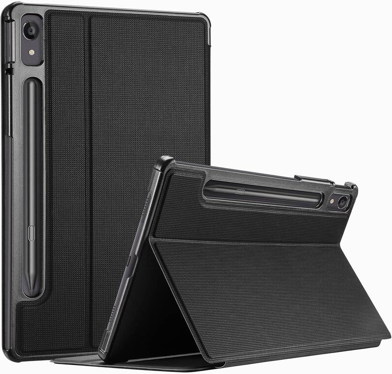 سيوسي جراب مقاوم للصدمات لجهاز Lenovo Tab P11 Pro Gen 2 مقاس 11.2 بوصة 2022، جراب واقٍ صلب رفيع مع حامل لجهاز Lenovo Tab P11 Pro الجيل الثاني مقاس 11.2 بوصة Tb132Fu أسود - Image 1