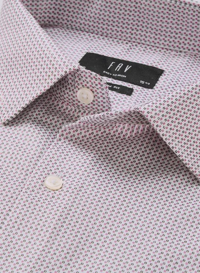 Splash FAV Men Slim Fit Collared Textured Long Sleeve Shirt