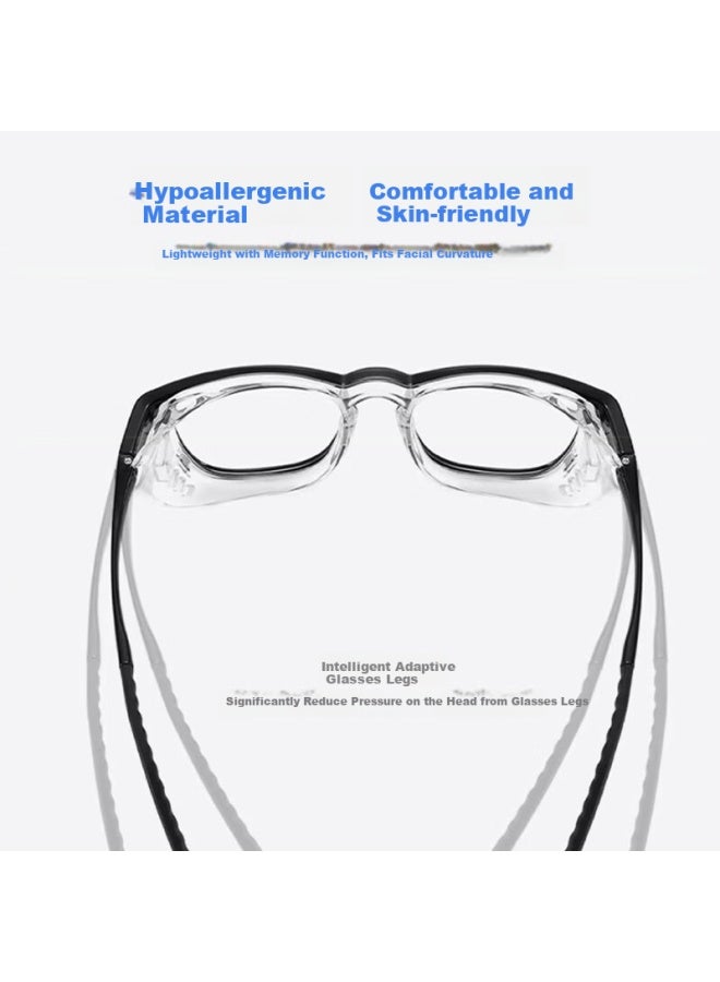 Boshide Boshide Anti-fog Goggles For Men And Women, Moisture-proof, Pollen-proof, Postoperative Protection, Post-cataract Surgery Special Glasses, Transparent Black  - Image 3