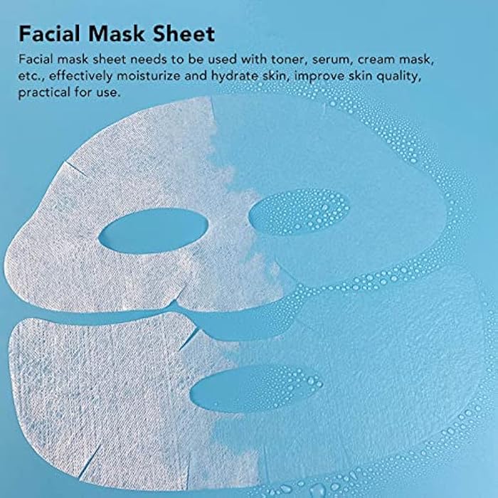 YUYTE 100 Pcs Enlarged Cotton Facial Mask Sheets - Moisturizing, Skin Friendly, DIY Cosmetic Face Skin Care Mask with Soft Silk for Spa Wet Compress, Topical Care - Image 2