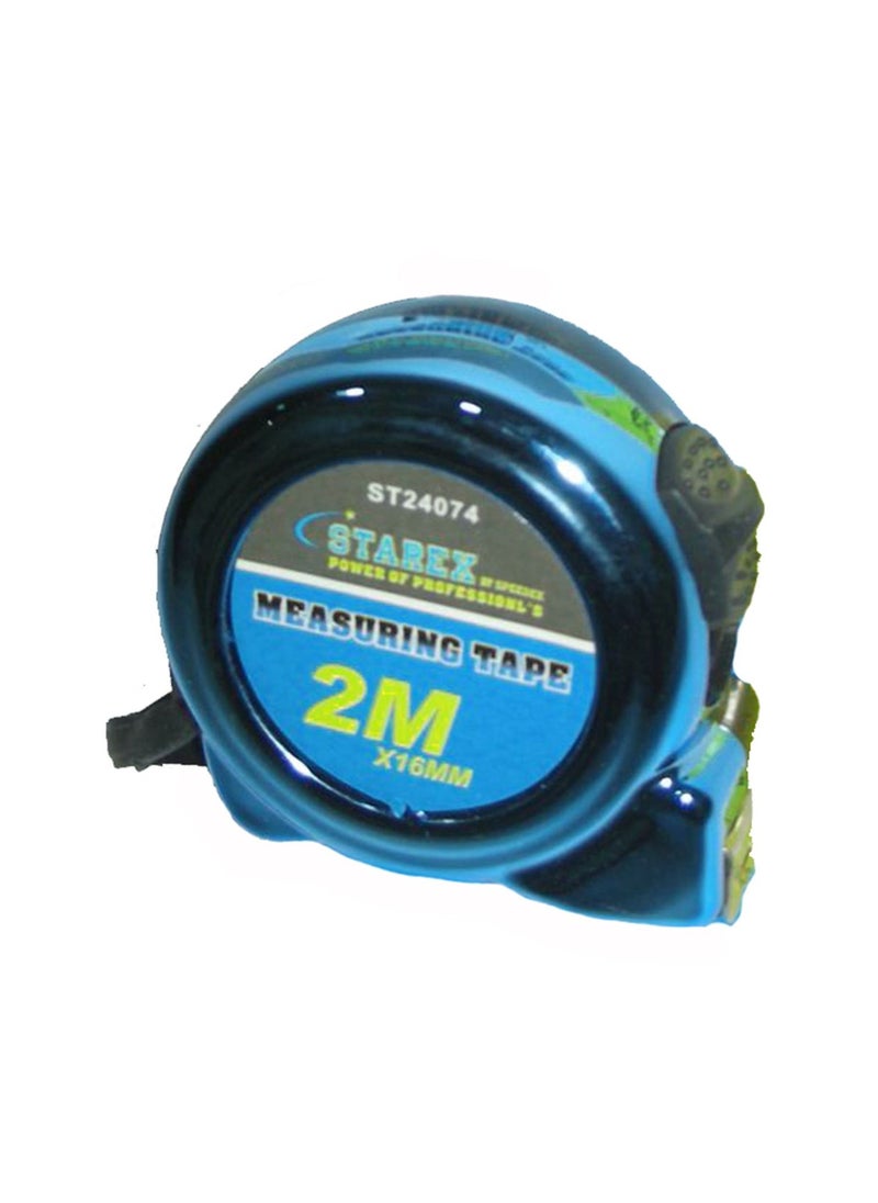 Starex Starex Measuring Tape 2mx16mm Blue Oxide/Grey Inch/Cms Yellow Blade 