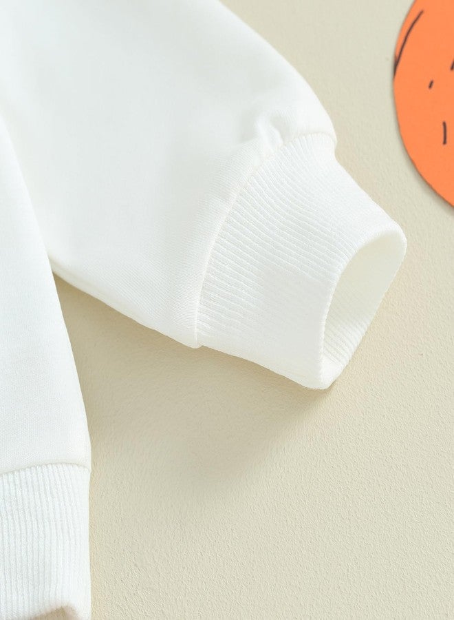 Socutebabe طقم ملابس عيد الشكر للأطفال الصغار من Socutebabe، للبنات والأولاد، بتصميم ديك رومي، سترة بأكمام طويلة وبنطال وافل، ملابس خريفية لطيفة لعيد الشكر (ديك رومي صغير - أبيض، 6-12 شهرًا) - Image 4