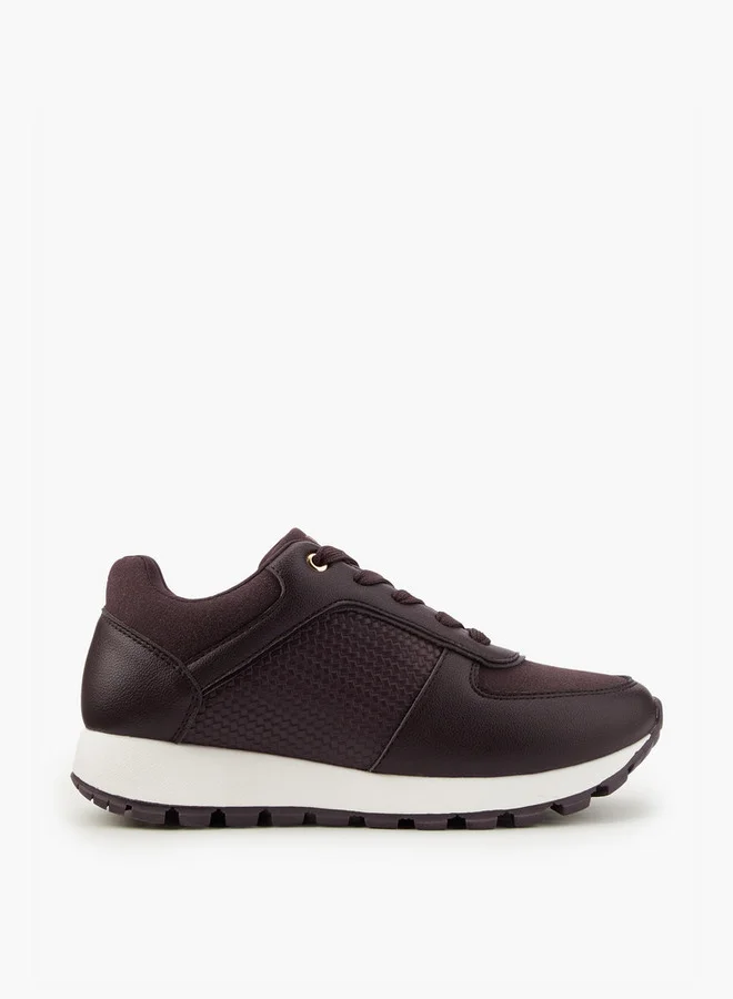 فلورا بيلا من شو إكسبرس Textured Lace-Up Sneakers
