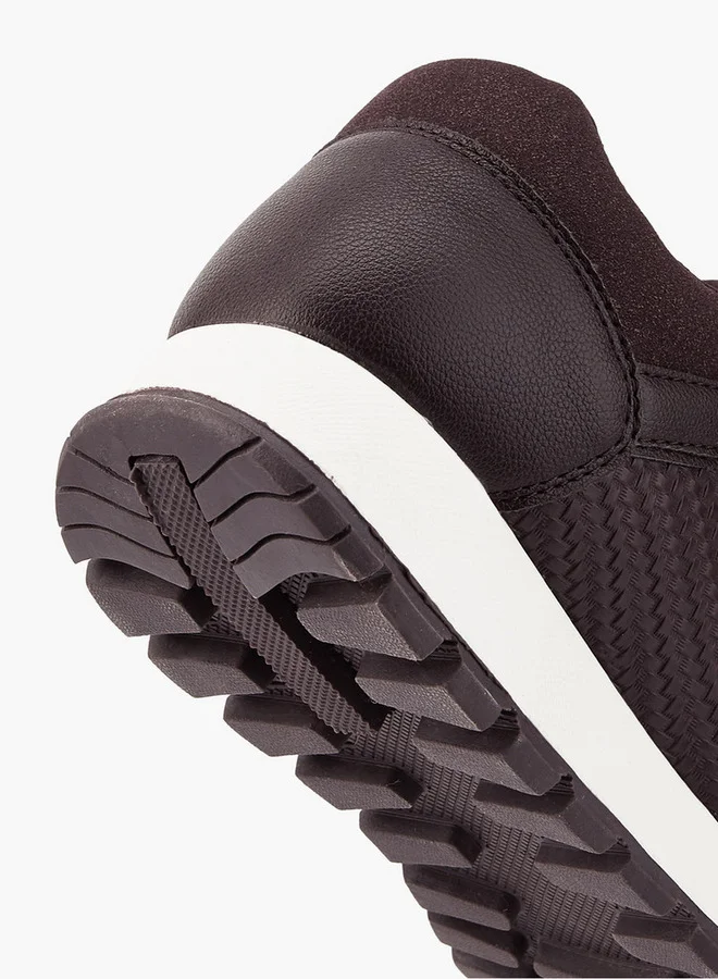 Flora Bella By Shoexpress Textured Lace-Up Sneakers