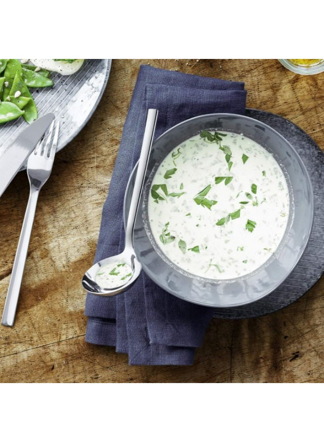 NIBEMINENT Nuova Soup Ladle Silver 29cm - Image 2