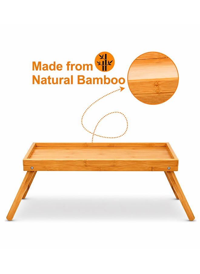 Toshionics Bed Tray Table With Folding Legs Bed Table - Image 5