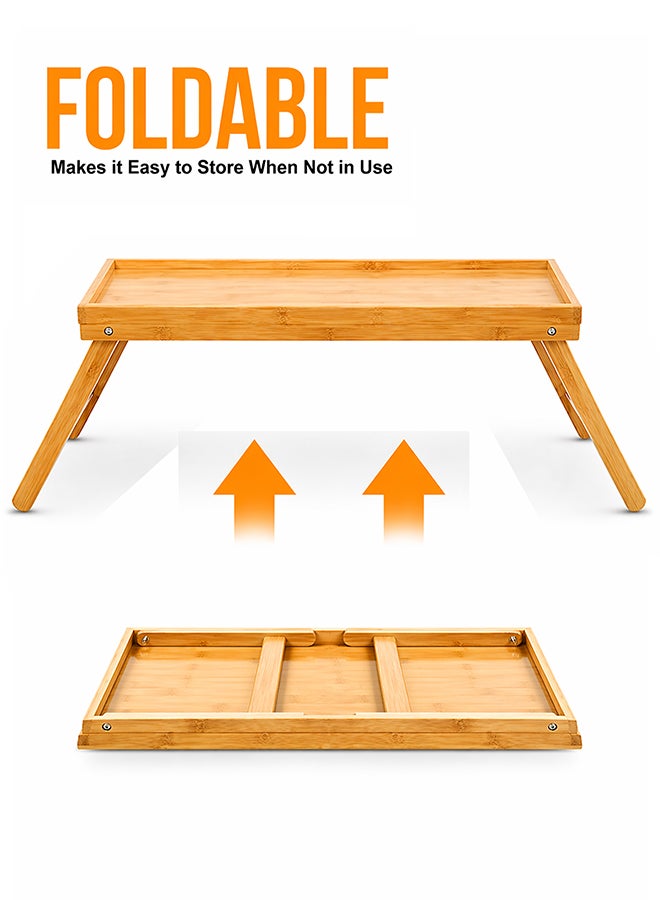 Toshionics Bed Tray Table With Folding Legs Bed Table - Image 3
