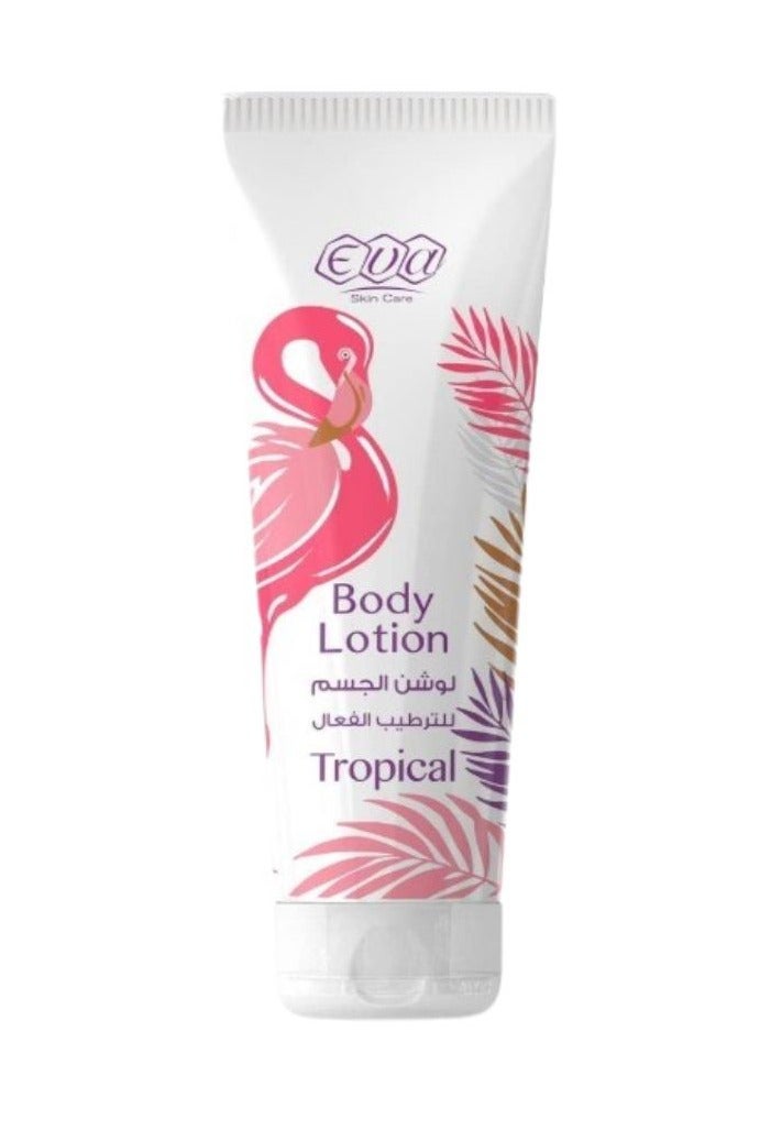 إيفا سكين كير كريم الاستحمام المرطب لنعومه فائقة باشن 250ملى  + لوشن الجسم للعناية بالبشرة من إيفا بالروائح الاستوائية 240 ملى - Image 2