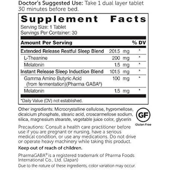 Dr. Whitaker Restful Night Extended Release Melatonin Sleep Aid Helps You Fall Asleep and Stay Asleep Longer with Dual-Layer, Extended Release Technology, 30 Tablets (30-Day Supply) - Image 2