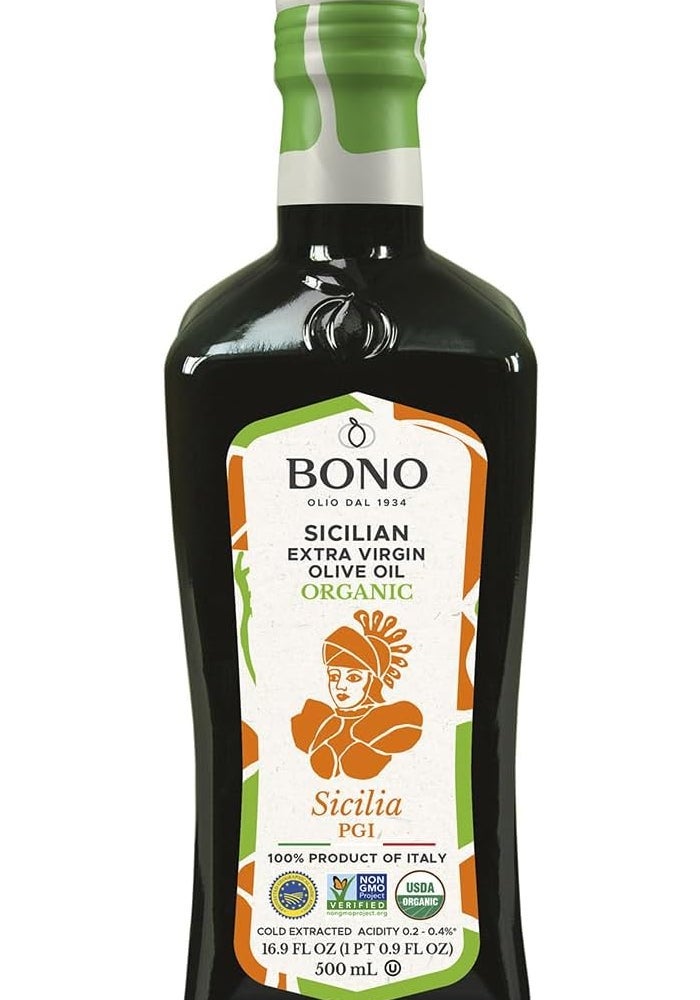 Bono Organic Extra Virgin Olive Oil - Sicilian PGI, 500ml - Image 3