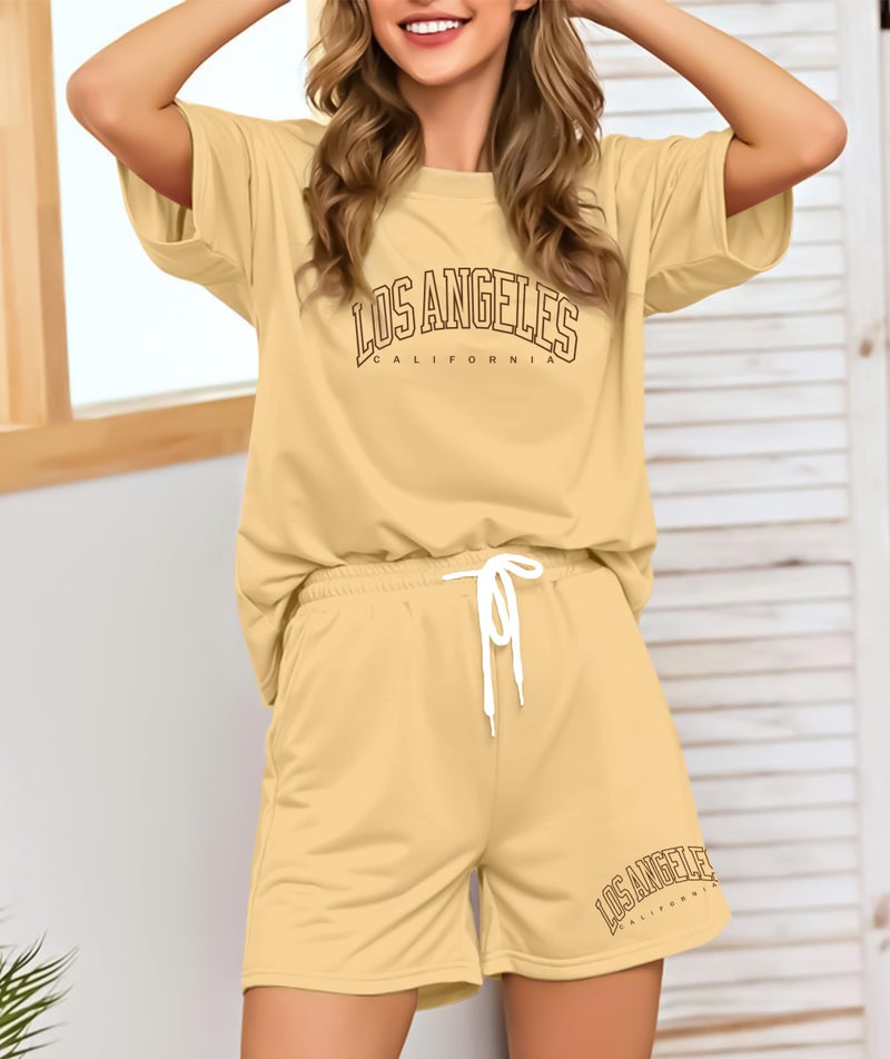 SHODOX® Womens Cotton Blend Printed Tshirt and Short Co-ords Set (Pack of 1) - Image 5