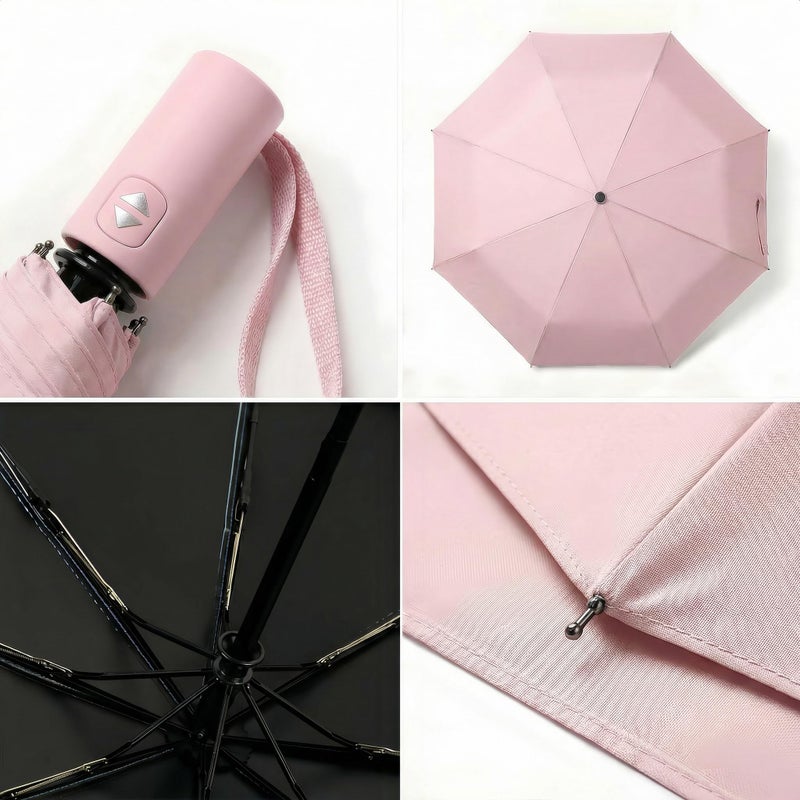 BAODINI Small UV Protection Travel Umbrella Compact for Rain and Sun UPF 50+ Windproof Portable 42 inch Umbrella for Women and Men - Image 3