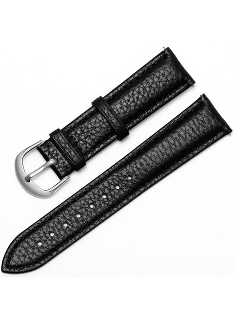 Spot Litchi Pattern Strap Leather Soft Double-sided Head Layer Cowhide Strap For Men And Women Breathable Switch Ears