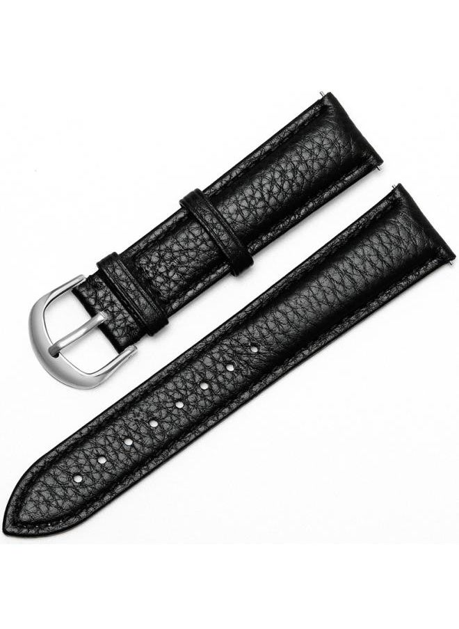 Spot Litchi Pattern Strap Leather Soft Double-sided Head Layer Cowhide Strap For Men And Women Breathable Switch Ears