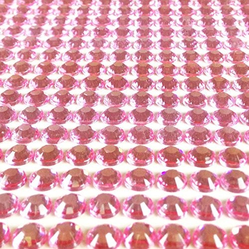 Wrapables 6mm Crystal Diamond Adhesive Rhinestones, 500 Pieces, Pink - Image 2