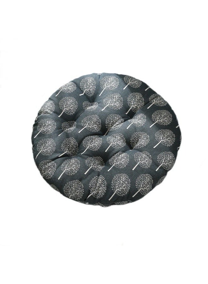 Comfortable Home Office Cotton Linen Breathable Round Chair Cushion - Image 1