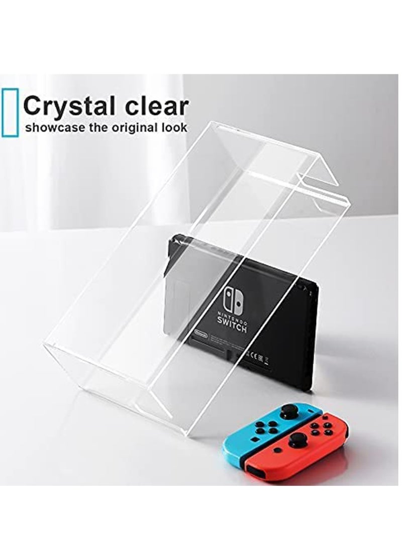 SOLARAE Transparent Dust Cover for Nintendo Switch OLED, Acrylic Clear Waterproof Scratch Resistant Protective Case Display Box Storage Box - Image 3
