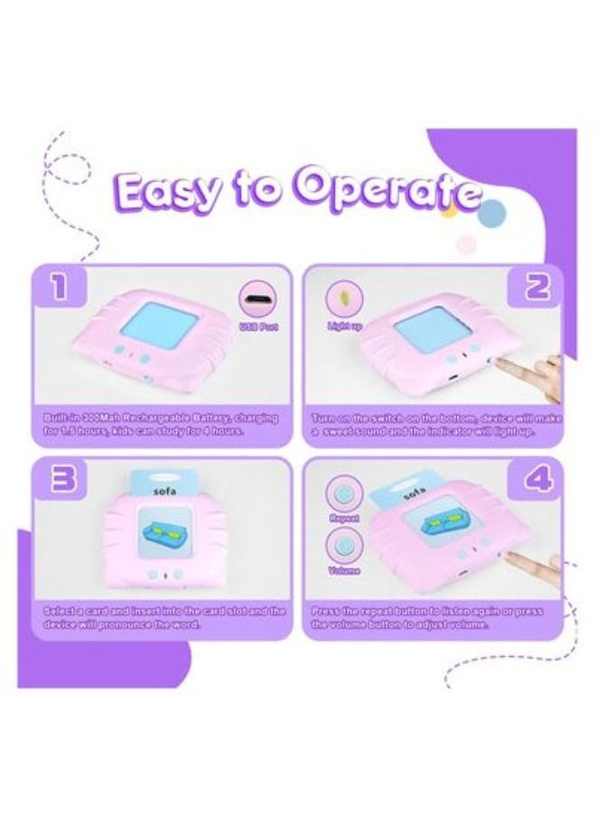 Generic - Talking Flash Cards Learning Reading Machine Toys With 510 Words for Kids Ages 2-6 - Image 1