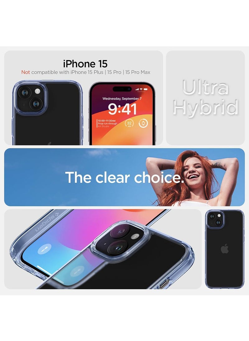Spigen - Ultra Hybrid for iPhone 15 PLUS Case Cover - Sky Crystal - Image 1