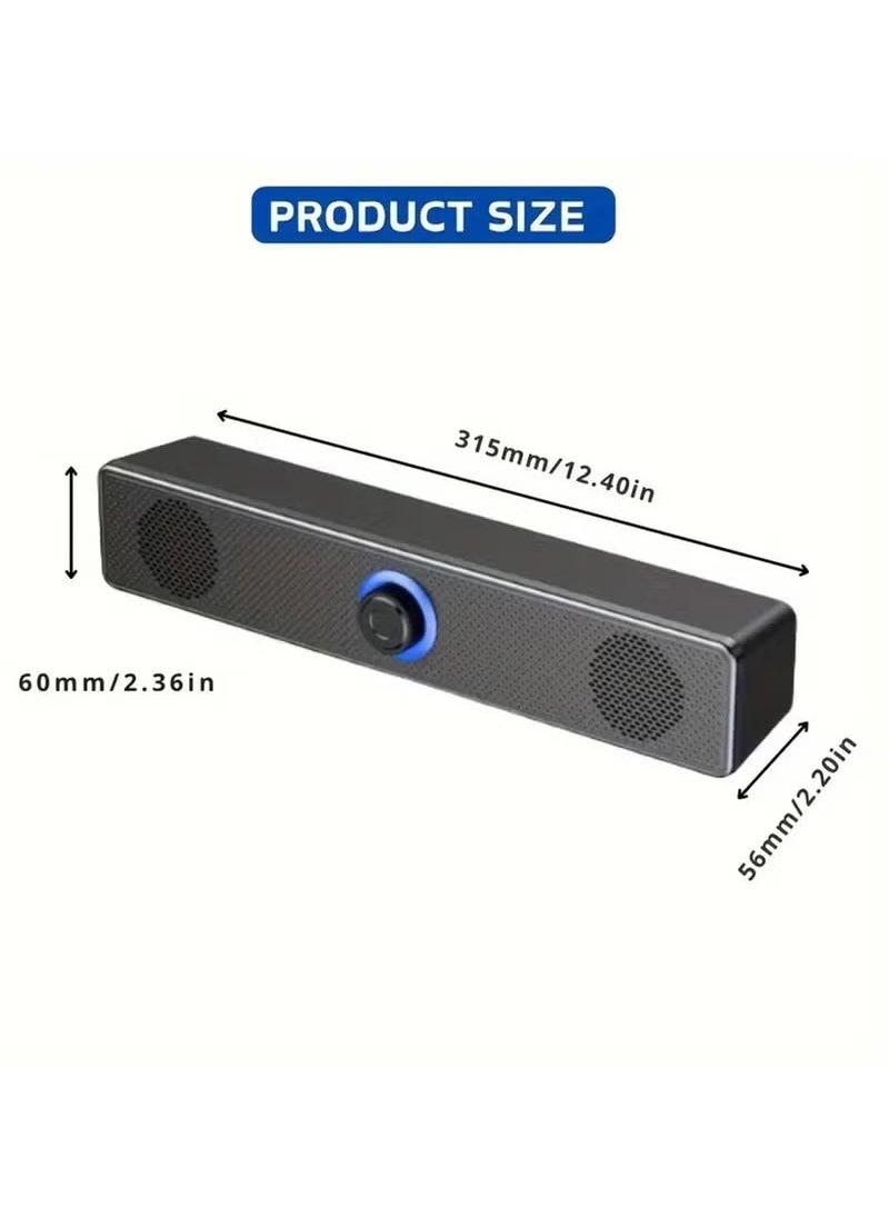Arabest Computer Speakers, USB Powered PC Speakers Wired Stereo Desktop Speakers for Computer, Desktop, Laptop, PC, Pad, Cellphone  - Image 3