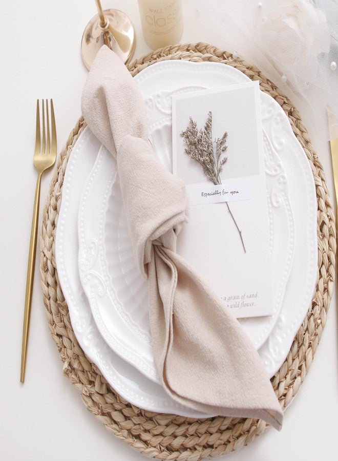 JINVASE Dinner Cloth Napkins Bulk,100% Soft Cotton Linen Napkins,Washable Fall Napkins with Hemmed Edges for Wedding Decorations Christmas,16”*16”,(Set of 12, Pink) - Image 3