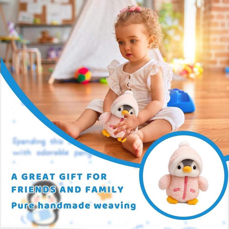Pink Penguin Plush Plaything - Soft Cuddly Stuffed Animal for Kids & Adults, Adorable Companion for Birthday, Christmas & Gift Giving (25cm) - Image 5