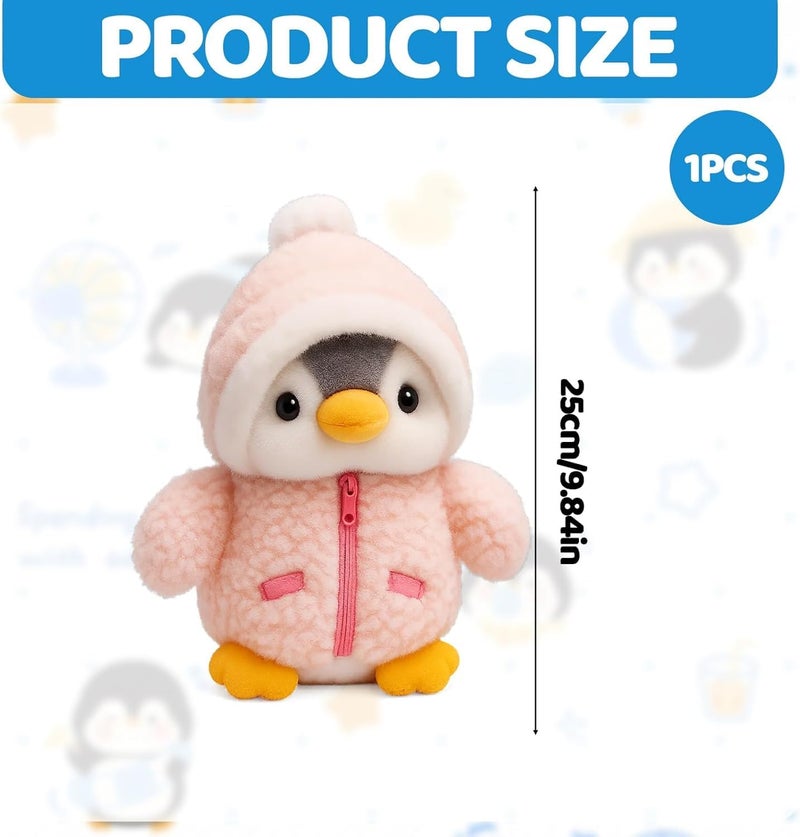 Pink Penguin Plush Plaything - Soft Cuddly Stuffed Animal for Kids & Adults, Adorable Companion for Birthday, Christmas & Gift Giving (25cm) - Image 2