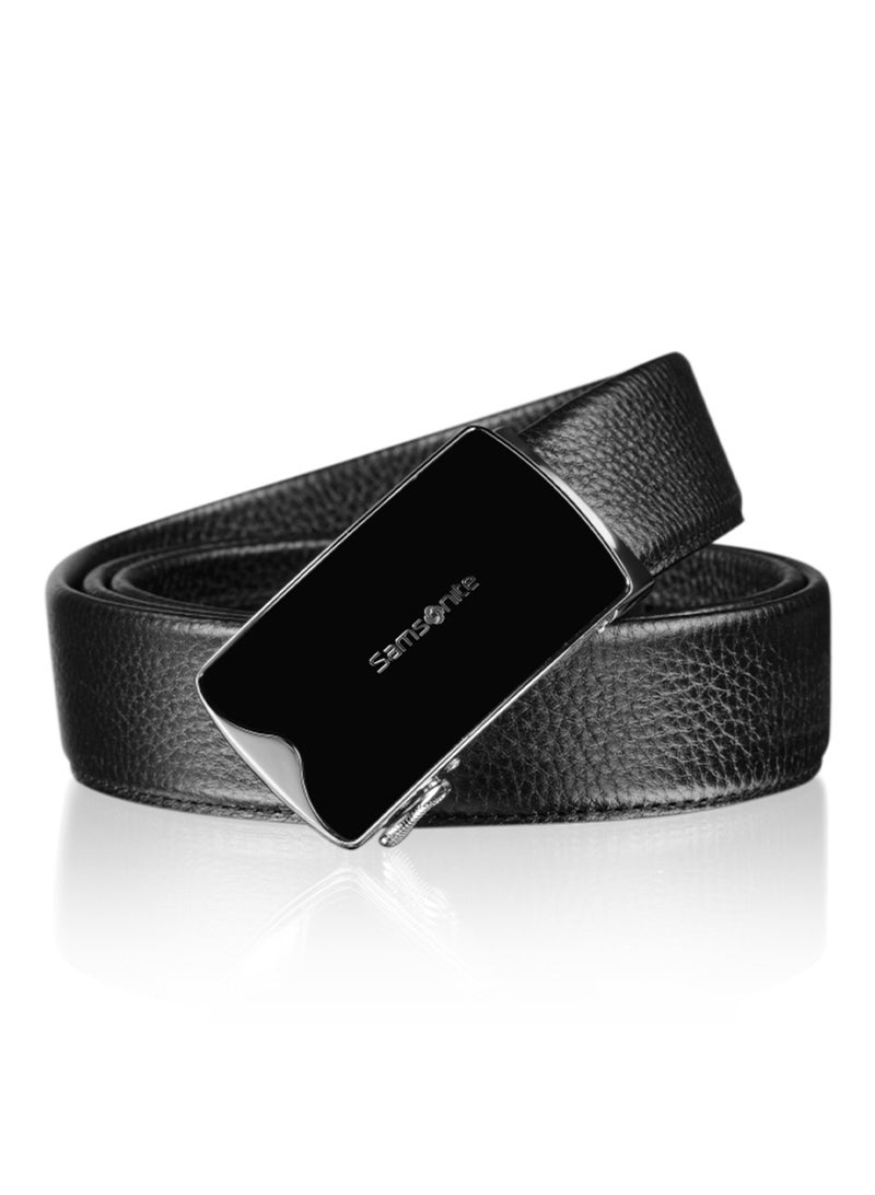 Samsonite Amare II Auto TD Split Buckle Leather Belt, Black|Stylish|Premium Quality|Sleek Metallic Logo|Automatic Buckle - Image 5
