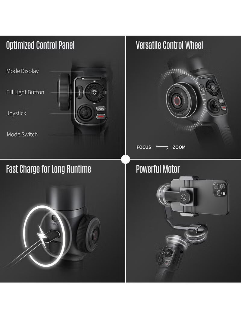 Zhiyun - Handheld Smartphone Gimbal Stabilizer, Portable Three Axis Phone Stabilizer With With Dolly Zoom, Smart Tracking Cell Phone Gimbal With Time Lapse Gesture Control, (Set 2) - Image 1