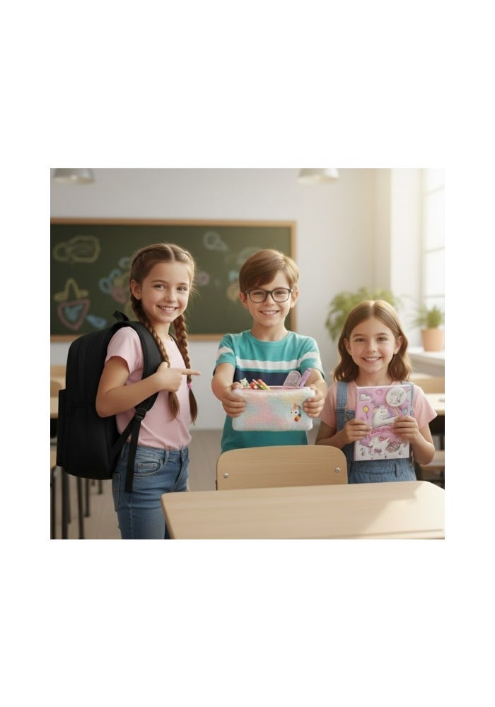 MINDFIT Black School Backpack Set for Girls - Image 3