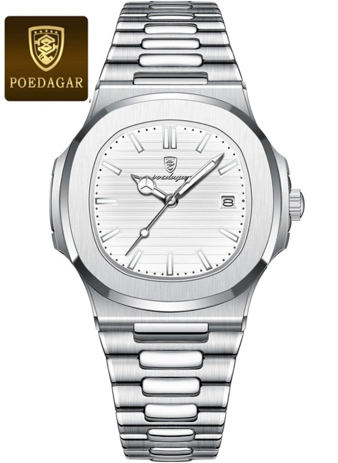 POEDAGAR Man Watch Waterproof Luminous Men's Watch Quartz-41mm  - Image 1