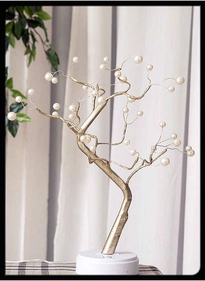Toshionics Night Light Table Lamp Upgraded Copper Wire Bonsai Tree Branch USB & Battery Powered 36 Warm White LED For Home Decoration Wedding Sign Children's Room Christmas Bedroom Decor  - Image 3