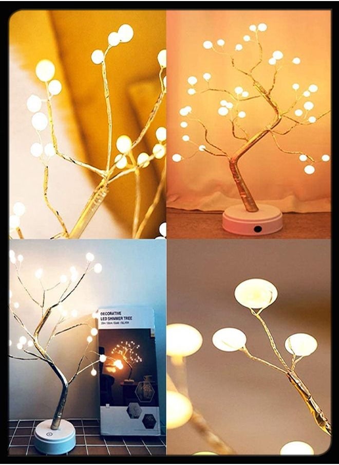 Toshionics Night Light Table Lamp Upgraded Copper Wire Bonsai Tree Branch USB & Battery Powered 36 Warm White LED For Home Decoration Wedding Sign Children's Room Christmas Bedroom Decor  - Image 4