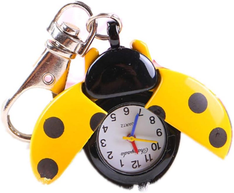 JSHE Fashion Women's Men's Ladybug Vintage Quartz Animal Keychain Pendant Gift Watch - Image 1