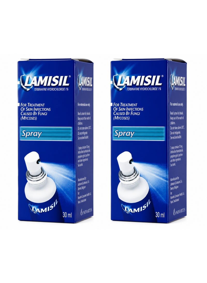 Lamisil AT 1% Spray – Antifungal For Skin 30ml 2PCS