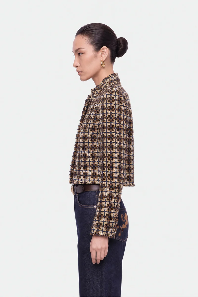 Nocturne Cropped Tweed Jacket